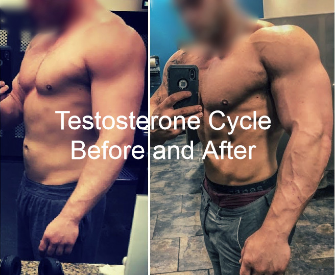 picture of a man before using testosterone and after using testosterone